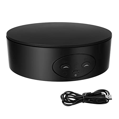 VAYOTOY Drehteller Elektrisch, 13CM 5KG Automatische Drehplattform 360° Drehbar Ständer Elektrischer drehteller mit Einstellbarer Geschwindigkeit Fernbedienung für Display, Fotografie von VAYOTOY