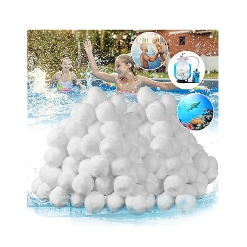 VAZILLIO Filterballs 1500g Pool Filterbälle ersetzen 54kg Filtersand für sandfilteranlagen, Schwimmbad, Filterpumpe, Aquarium Sandfilter von VAZILLIO