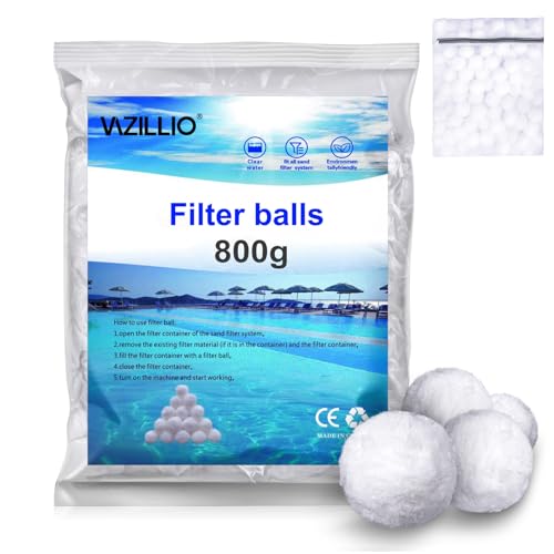 VAZILLIO Pool Filterbälle Entspricht 30 kg Filtersand 800g Extra langlebige Filter Balls für Pool Sandfilter, Schwimmbad, Filterpumpe，Sandfilteranlage… von VAZILLIO