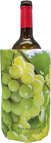 VB VIN BOUQUET FIE 1198 Weinkühler Verstellbar mit Anti-Rutsch-Gummiband Grüne Weintrauben von VB VIN BOUQUET