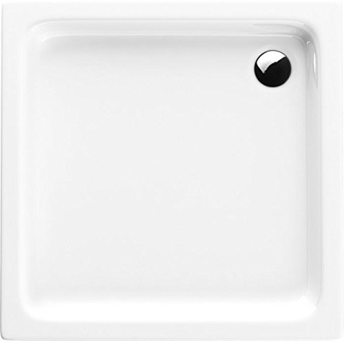VBChome Acryl-Duschwanne 90x90x17 cm Duschtasse Grando Plus rechteckig Duschkabine Styroporträger extra flach Sanitär-Acryl Duschbecken stabil weiß+ Siphon von VBChome
