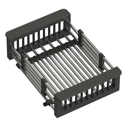 VBChome Abtropfgestell Verstellbare Schwarz Länge: von 27 bis 40 cm! aus Edelstahl Rostfrei & Kunststoff, Geschirkorb für Spüle | Praktisch & Hygienisch | Obst & Gemüse | Grau oder Beige VBChome Abtropfgestell Verstellbare Schwarz Länge: von 27 bis 40 cm! aus Edelstahl Rostfrei & Kunststoff, Geschirkorb für Spüle | Praktisch & Hygienisch | Obst & Gemüse | Grau oder Beige von VBChome