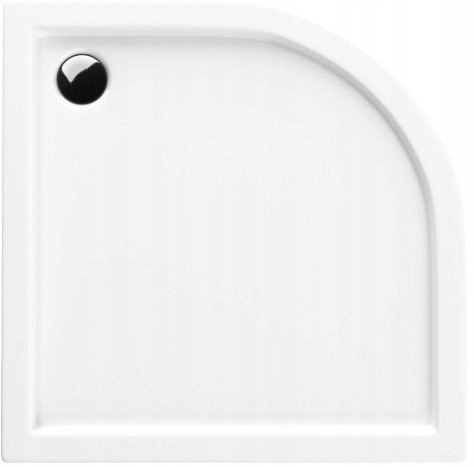 VBChome Acryl-Duschwanne 80x80x14 cm R55 Duschtasse Competia Viertelkreis für Duschkabine Styroporträger extra flach Sanitär-Acryl Duschbecken stabil weiß+ Siphon von VBChome