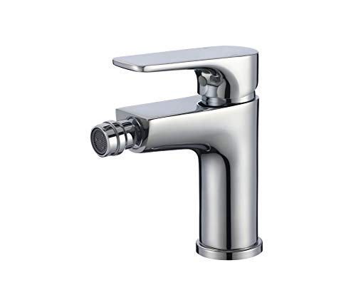 VBChome Badarmatur Bidetarmatur verchromt Strahlregler Einhebel-Bidetarmatur Keramikkartusche Hochdruck-Armatur Einhebel Einhebelmischer Drehbarer Auslauf (B656) von VBChome