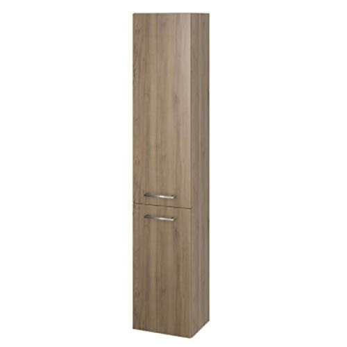 VBChome Hochschrank Nussbaum 30 x 150 cm Badmöbel Hängeschrank Badschrank Hängeschrank Türen Badezimmerschrank Badregal von VBChome