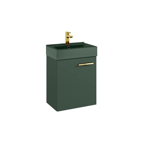 VBChome Badmöbel Set 45 cm Grün Matt Waschbecken mit Hängeschrank Badezimmerschrank mit Waschbecken Unterschrank Waschtisch 1-Türen Soft-Close Modern Elegant VBChome Badmöbel Set 45 cm Grün Matt Waschbecken mit Hängeschrank Badezimmerschrank mit Waschbecken Unterschrank Waschtisch 1-Türen Soft-Close Modern Elegant von VBChome
