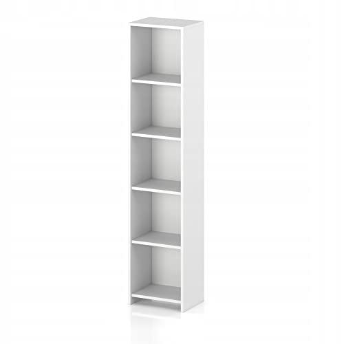 VBChome Bücherregal 40 x 180 x 30 cm Weiß Bücherregal mit 4 Fächern Standregal Büroregal Regal Mehrzweckschrank für Flur Schlafzimmer Wohnzimmer Kinderzimmer (Weiß, 40 cm) von VBChome