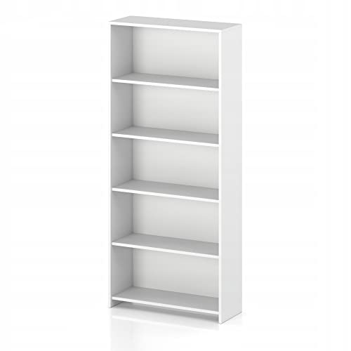 VBChome Bücherregal 70 x 180 x 30 cm Weiß Bücherregal mit 4 Fächern Standregal Büroregal Regal Mehrzweckschrank für Flur Schlafzimmer Wohnzimmer Kinderzimmer (Weiß, 70 cm) von VBChome