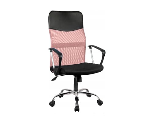 VBChome Bürostuhl Schwarz - Rosa Stoffsitz Sessel Rotierend mit Hoch Reguliert Computerstuhl Arbeitsstuhl Gaming Stuhl Drehbarer Bürostuhl Ergonomisch Entspannung Schwarz - Rosa von VBChome