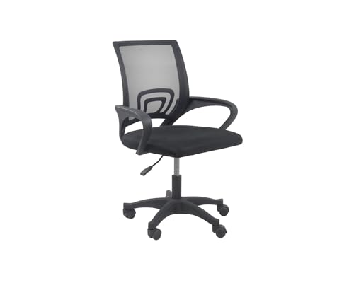 VBChome Bürostuhl Schwarz Stoffsitz Sessel Rotierend mit Hoch Reguliert Computerstuhl Arbeitsstuhl Gaming Stuhl Drehbarer Bürostuhl Ergonomisch Entspannung Schwarz von VBChome
