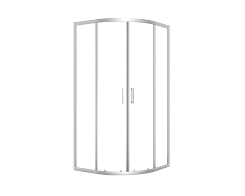 VBChome Duschkabine 80 x 80 x 185 cm Chrom Viertelkreis Eckeinstieg Duschwand Schiebetür Duschabtrennung Klares Sicherheitsglas Dusche Duschtrennwand Viertelkreis 80x80 cm VBChome Duschkabine 80 x 80 x 185 cm Chrom Viertelkreis Eckeinstieg Duschwand Schiebetür Duschabtrennung Klares Sicherheitsglas Dusche Duschtrennwand Viertelkreis 80x80 cm von VBChome