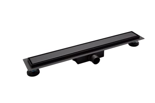 VBChome Duschrinne Schwarz 120cm Edelstahl doppelseitige Ablauf Bodenablauf Selbstreinigender Siphon mit Geruchsstop für Badezimmer Duschablauf sehr flach Komplettset VBChome Duschrinne Schwarz 120cm Edelstahl doppelseitige Ablauf Bodenablauf Selbstreinigender Siphon mit Geruchsstop für Badezimmer Duschablauf sehr flach Komplettset von VBChome