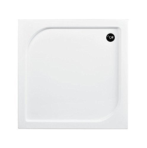VBChome Duschwanne Quadrat 70x70 cm Oskar integrierte Acryl Schürze + Füße + Ablaufgarnitur fi 50 Domoplex Duschtasse für Duschkabine flach von VBChome