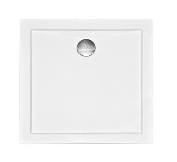 VBChome Duschwanne Quadrat 80x80 cm Flache Acryl-Duschtasse Weiß mit Glatter Oberfläche Niedrige, Moderne Duschtasse mit Großem Ablauf Ø90 mm Pflegeleicht, Robust und Ideal für Jedes Badezimmer von VBChome