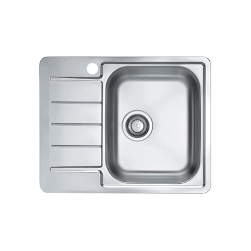 VBChome Edelstahlspüle 62x50 cm Satinstruktur Einbauspüle Spülbecken mit Hahnloch Abtropffläche Links Ablaufgarnitur Camping Küchenspüle VBChome Edelstahlspüle 62x50 cm Satinstruktur Einbauspüle Spülbecken mit Hahnloch Abtropffläche Links Ablaufgarnitur Camping Küchenspüle von VBChome