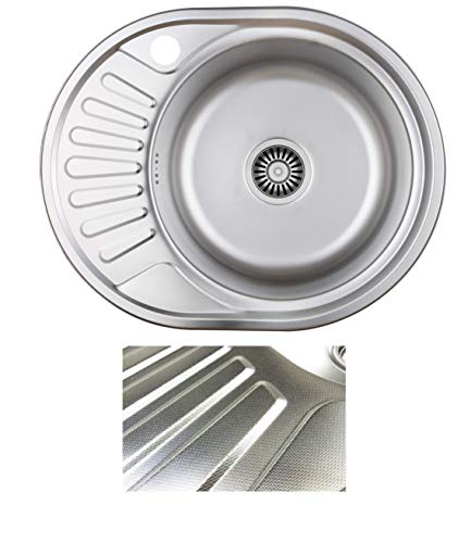 VBChome Einbauspüle 57x45 Links Leinenstruktur ab 45er Unterschrank Edelstahl Küchenspüle Spüle Ablagefläche Abtropffläche eckiges Camping Ablaufgarnitur Siphon VBChome Einbauspüle 57x45 Links Leinenstruktur ab 45er Unterschrank Edelstahl Küchenspüle Spüle Ablagefläche Abtropffläche eckiges Camping Ablaufgarnitur Siphon von VBChome