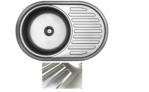 VBChome Einbauspüle 77x55 Leinenstruktur Edelstahl Küchenspüle Spüle Ablagefläche Rechts Abtropffläche Edelstahlspüle eckiges Camping Ablaufgarnitur Siphon VBChome Einbauspüle 77x55 Leinenstruktur Edelstahl Küchenspüle Spüle Ablagefläche Rechts Abtropffläche Edelstahlspüle eckiges Camping Ablaufgarnitur Siphon von VBChome
