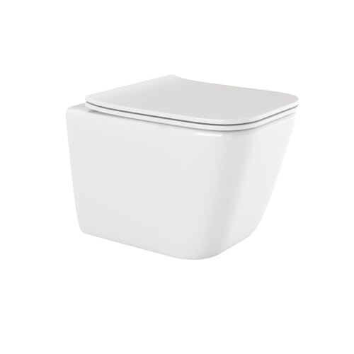 VBChome Hänge-WC Spülrandloses aus Keramik mit Toilettendeckel WC-Sitz aus Duroplast Absenkautomatik Rimless SoftClose-Funktion Tiefspüler Toilette Wand WC Wand-WC-Set VBChome Hänge-WC Spülrandloses aus Keramik mit Toilettendeckel WC-Sitz aus Duroplast Absenkautomatik Rimless SoftClose-Funktion Tiefspüler Toilette Wand WC Wand-WC-Set von VBChome