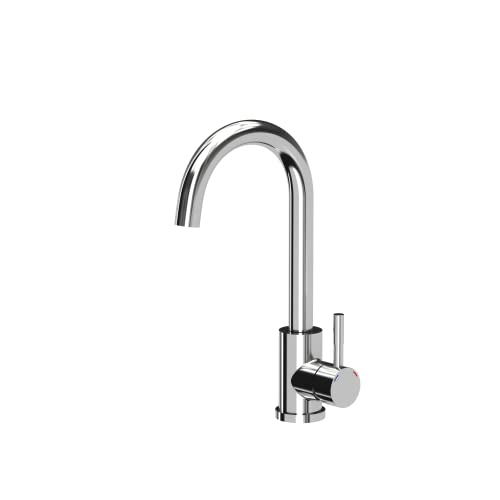 VBChome Inox Spültischarmatur Chrom Edelstahl 360°drehbar U- Form Küche Wasserhahn Küchenarmatur Einhebel Spültischbatterie Spüle Mischbatterie Kalt-warm Farbe: Silber-Chrom von VBChome