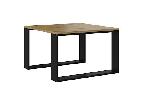 VBChome Kaffeetisch 67 x 67 x 40 cm Eiche Artisan - Schwarz Couchtisch Wohnzimmertisch Teetisch Beistelltisch Sofatisch Modern Wohnzimmer Büro Eiche Artisan - Schwarz von VBChome