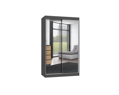 VBChome Kleiderschränk 120 x 61 x 200 cm Artisan - Antrazit 2 Türen mit 2 Spiegel Garderobenschrank Dielenschrank Schlafzimmerschrank Flurschrank Wohnzimmerschrank Artisan - Antrazit mit 2 Spiegel VBChome Kleiderschränk 120 x 61 x 200 cm Artisan - Antrazit 2 Türen mit 2 Spiegel Garderobenschrank Dielenschrank Schlafzimmerschrank Flurschrank Wohnzimmerschrank Artisan - Antrazit mit 2 Spiegel von VBChome