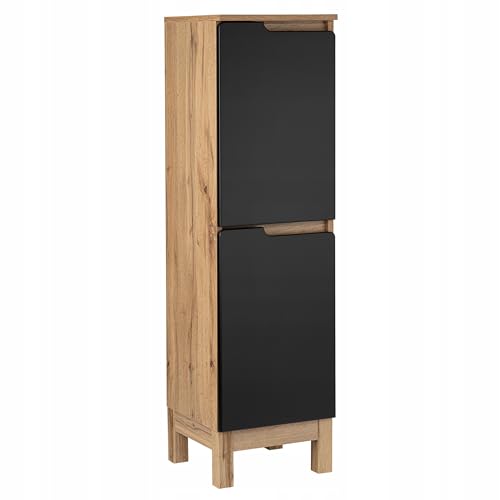 VBChome Midischränke 126x35x35 cm Badezimmer-Standschrank mit 2 Türen Soft Close Schwarz-Eiche Wotan VBChome Midischränke 126x35x35 cm Badezimmer-Standschrank mit 2 Türen Soft Close Schwarz-Eiche Wotan von VBChome