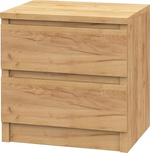 VBChome Nachttisch 40 x 30 x 40 cm Eiche Matt Nachttisch mit Zwei Schubladen für das Schlafzimmer Grifflose Modern VBChome Nachttisch 40 x 30 x 40 cm Eiche Matt Nachttisch mit Zwei Schubladen für das Schlafzimmer Grifflose Modern von VBChome