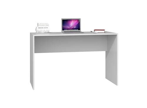 VBChome Schreibtisch 120 x 50 x 76 cm Weiß Matt Schreibtisch Computer-Schreibtisch Bürotisch Computertisch Arbeitstisch PC-Tisch Laptoptisch Weiß von VBChome