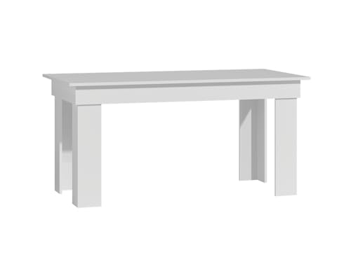 VBChome Tisch 160 x 80 x 75 cm Weiß Esstisch Restauranttisch Wohnzimmertisch Universaltisch Küche Esszimmer einfach zu säubern Weiß von VBChome