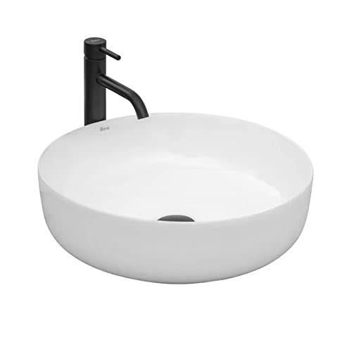 VBChome Waschbecken 45 x 45 cm Keramik Weiß Runden ohne Hahnloch Kleine Waschtisch Handwaschbecken Aufsatzwaschbecken Waschschale Gäste WC VBChome Waschbecken 45 x 45 cm Keramik Weiß Runden ohne Hahnloch Kleine Waschtisch Handwaschbecken Aufsatzwaschbecken Waschschale Gäste WC von VBChome