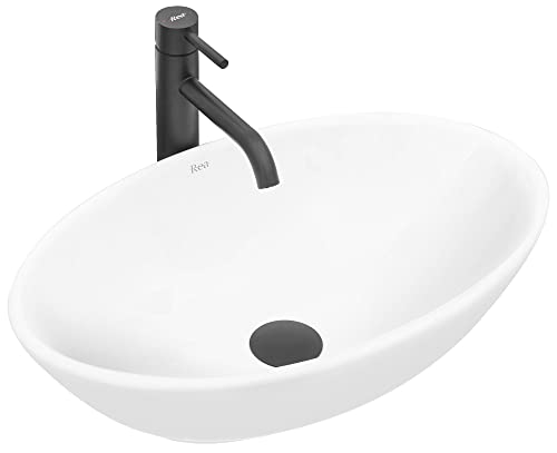 VBChome Waschbecken 53 x 33 x12 Keramik Oval Waschtisch Handwaschbecken AUFSATZWASCHBECKEN WASCHSCHALE GÄSTE WC von VBChome