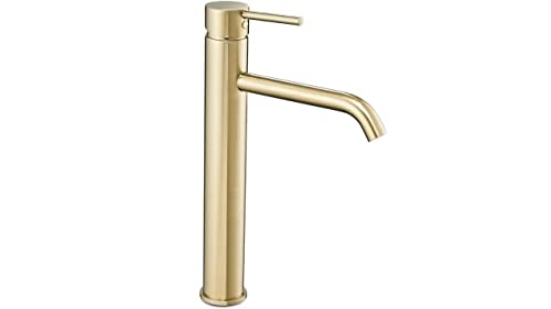 VBChome Waschbecken Hoch Armatur Gold Bad Wasserhahn Waschtisch Badarmatur Waschbeckenamatur Waschtischmischer Waschtischarmatur Modern Elegant Hohe Qualität von VBChome