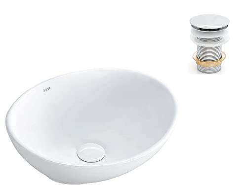 VBChome Waschbecken Kleine + Pop-up Click-Clack Chrom 34 x 27 x 13 cm Mini Keramik Weiß Oval Waschtisch Handwaschbecken Aufsatzwaschbecken Waschschale Gäste WC VBChome Waschbecken Kleine + Pop-up Click-Clack Chrom 34 x 27 x 13 cm Mini Keramik Weiß Oval Waschtisch Handwaschbecken Aufsatzwaschbecken Waschschale Gäste WC von VBChome