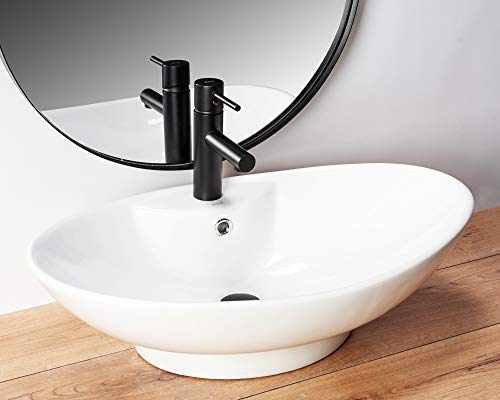 VBChome Waschtisch Keramik 60 x 40 x17 cm Design Oval Handwaschbecken Aufsatz-Waschschale FÜR BADEZIMMER AUFSATZWASCHBECKEN WASCHSCHALE GÄSTE WC VBChome Waschtisch Keramik 60 x 40 x17 cm Design Oval Handwaschbecken Aufsatz-Waschschale FÜR BADEZIMMER AUFSATZWASCHBECKEN WASCHSCHALE GÄSTE WC von VBChome