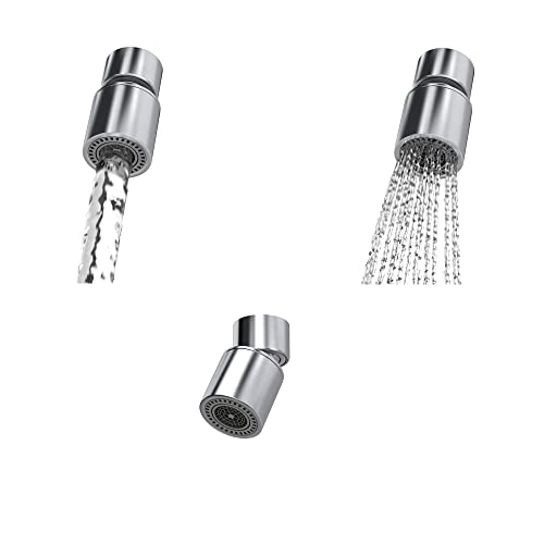 VBChome Wasserhahn Luftsprudler Inox Strahlregler Küchenarmatur Wassersparer Drehbare Wassersparender Siebstrahlregler Bad Mischdüse 2-Strahlen Wasserhahn Belüfter von VBChome