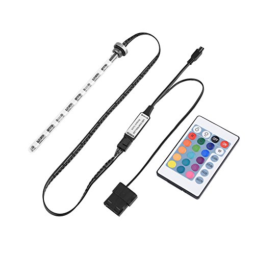 17cm RGB LED Lichtleiste Glas LED Röhre Zylindrische Wasserkühlung Tank Lichtstreifen mit Fernbedienung von VBESTLIFE