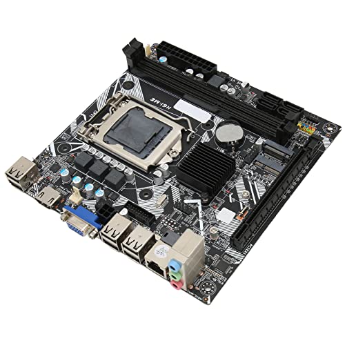 H6 ME Desktop-Motherboard, Mini ITX LGA 1155 Dual Channel DDR3 Motherboard, VGA, HDMI, 10 x USB 2.0, mehrphasige Stromversorgung, für Heimwerker-Computer von VBESTLIFE