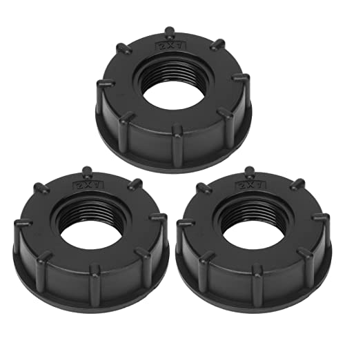 IBC-Tank-Ablaufadapter, Passend für IBC-Tank-Anschluss, 3-teiliges Grobgewinde-Schlauchadapter-Set, 60 Mm Innendurchmesser, Auslaufsicher (G1) von VBESTLIFE