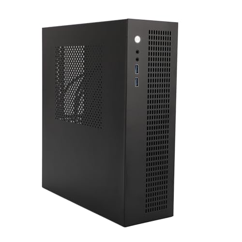 MATX ITX-PC-Gehäuse, MATX-Gehäuse, ITX-Gehäuse, Micro-ATX-PC-Gehäuse mit Hohem Luftstrom, Unterstützt MATX ITX, Vorne Montierte USB3.0- und Soundschnittstellen von VBESTLIFE