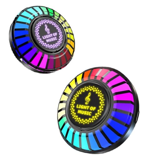 RGB-Sound-Pickup-Licht, Runder Bunter Aroma-Diffusor, Sprachaktivierte Pickup-Lichter für Autopartys mit Stereoskopischer Beleuchtung, EIN-Tasten-Start und Dynamischem Rhythmus von VBESTLIFE