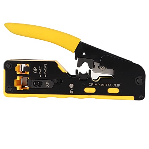 RJ45 Crimpzange, Ethernet Crimpzange CAT5e CAT6e CAT7e Crimpzange, für RJ45 8P/RJ11 6P Steckverbinder, Pass Thru/Tail Clamp Steckverbinder RJ45 Crimpzange, Ethernet Crimpzange CAT5e CAT6e CAT7e Crimpzange, für RJ45 8P/RJ11 6P Steckverbinder, Pass Thru/Tail Clamp Steckverbinder von VBESTLIFE