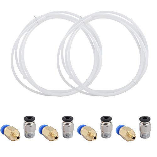 VBESTLIFE 2 * PTFE Teflon Rohr + 4 * PC4-M6 Schnellanschluss + 4 * PC4-M10 Gerade pneumatische Push VBESTLIFE 2 * PTFE Teflon Rohr + 4 * PC4-M6 Schnellanschluss + 4 * PC4-M10 Gerade pneumatische Push von VBESTLIFE