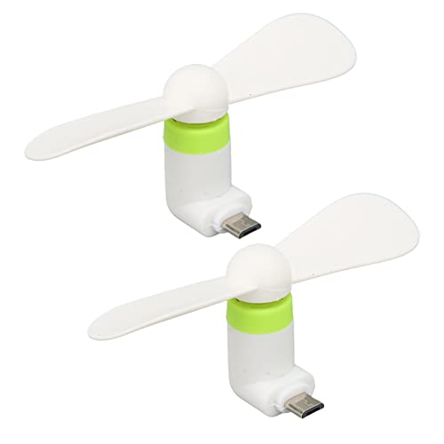 VBESTLIFE 2 Stück -Handy-Lüfter, Direkter Anschluss an das Handy, Kein Aufladen erforderlich, Für Micro-USB- und Typ-C-Geräte, Weiß, 9 cm x 3,7 cm VBESTLIFE 2 Stück -Handy-Lüfter, Direkter Anschluss an das Handy, Kein Aufladen erforderlich, Für Micro-USB- und Typ-C-Geräte, Weiß, 9 cm x 3,7 cm von VBESTLIFE