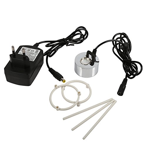VBESTLIFE 24V Ultraschall-Nebelmaschine Fogger Springbrunnen Teichzerstäuber Luftbefeuchter mit Adapter für Innen- oder Außenbrunnen, Wasserspiele und Büroanwendungen100-240v (EU-Stecker) von VBESTLIFE
