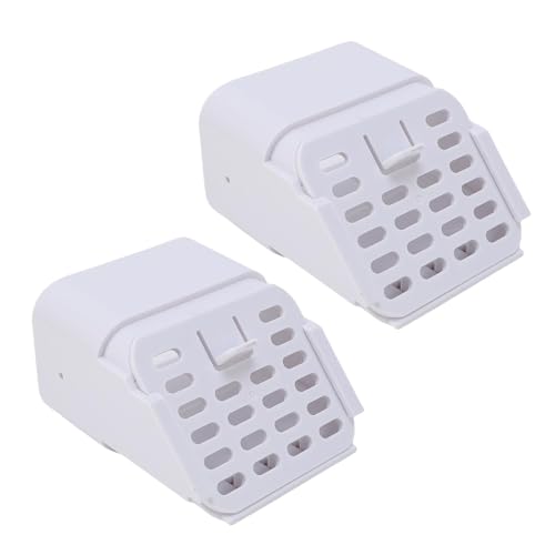VBESTLIFE 2er-Set 3x4 Zoll Typ A Dachrinnen-Fallrohrverlängerungen, Dachrinnenauslass mit Filter und Laubschutz für die Unterseite des Fallrohr-Verlängerungsadapters (WHITE) von VBESTLIFE