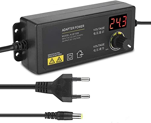VBESTLIFE 3-36V 1.5A 60W Einstellbarer AC-Netzteil-Adaptersatz Drehzahlregelung LED-Anzeige Voltanzeige für LCD-, LED-Lichtleiste von VBESTLIFE