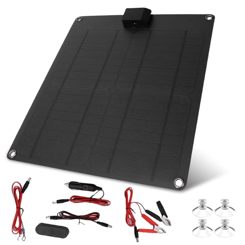 VBESTLIFE 30W Monokristallines Solarpanel -Ladegerät, Hoher Effizienz IP67 Water Proof mit 5A -Controller für 12 -V -Batterie -Auto -Boots -RV von VBESTLIFE