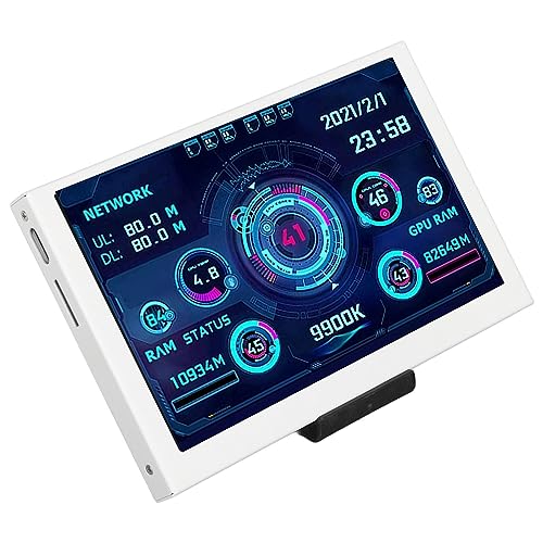 VBESTLIFE 5 Computer-Temperaturmonitor, PC-Temperaturanzeige, PC-Sensorfeld für PC-ARGB-Computergehäuse, IPS-USB-Bildschirm, PC-CPU-GPU-Datenmonitor von VBESTLIFE