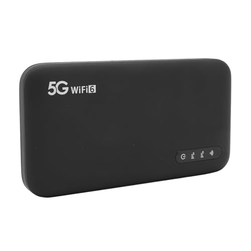 VBESTLIFE 5G WiFi 6 Router mit SIM -Kartensteckplatz, Tragbarer, Entsperrter Drahtloser Mobiler Hotspot, 2,4 GHz & 5,8 GHz WiFi Band, Gigabit, 6100mah, 16 Benutzer von VBESTLIFE