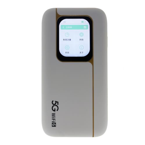 VBESTLIFE 5G Wifi6 Mobiler Hotspot, 5G 4G 3G -Netzwerk Tragbarer Mobiler Router mit SIM -Karten -Slot Unterstützt 16 Geräte für Reise, 2,4 GHz 5,8 GHz Dual Band, 7100mah von VBESTLIFE